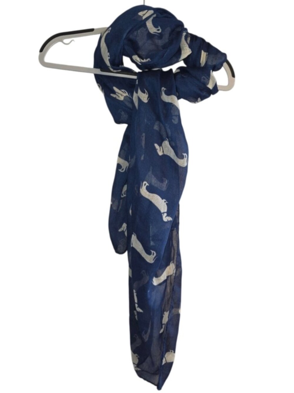 Dachshunds Navy Scarf Dog Lovers Shawl Accessory by Miss Scarf QQ